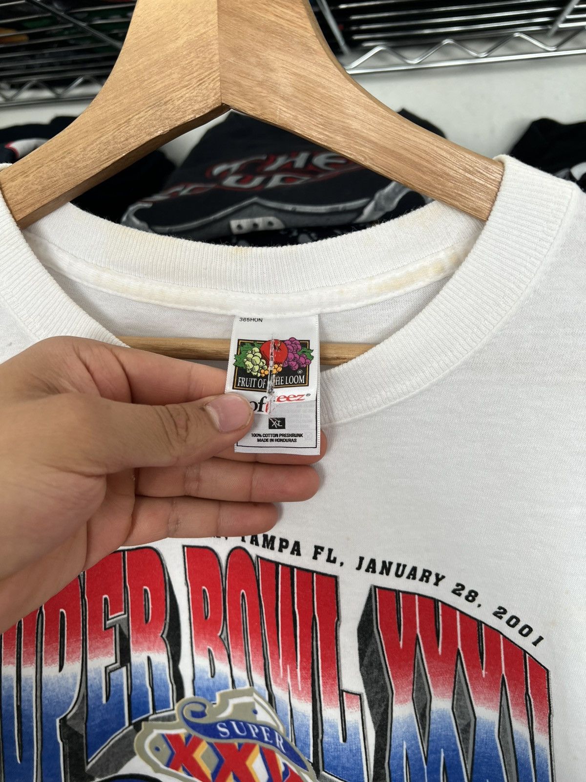 NFL 2001 Super Bowl XXXV Ravens vs Giants Tee Size US XL / EU 56 / 4 - 3 Thumbnail