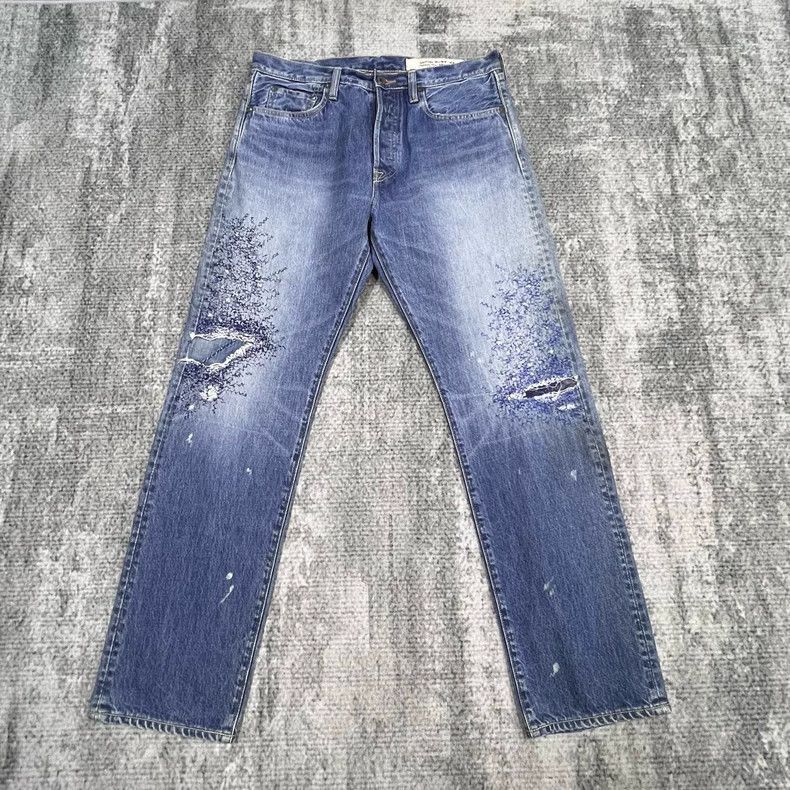 Kapital Kapital Stitch embroidered patch jeans- Size US 34 / EU 50 - 1 Thumbnail