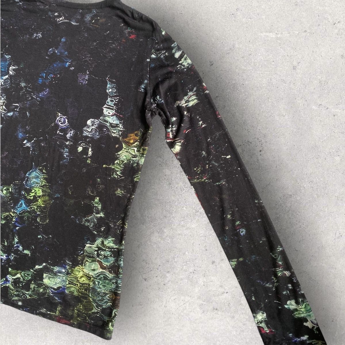 Yohji Yamamoto Noir AW20-21 Psychedelic Oversize L/S Size M / US 6-8 / IT 42-44 - 10 Thumbnail
