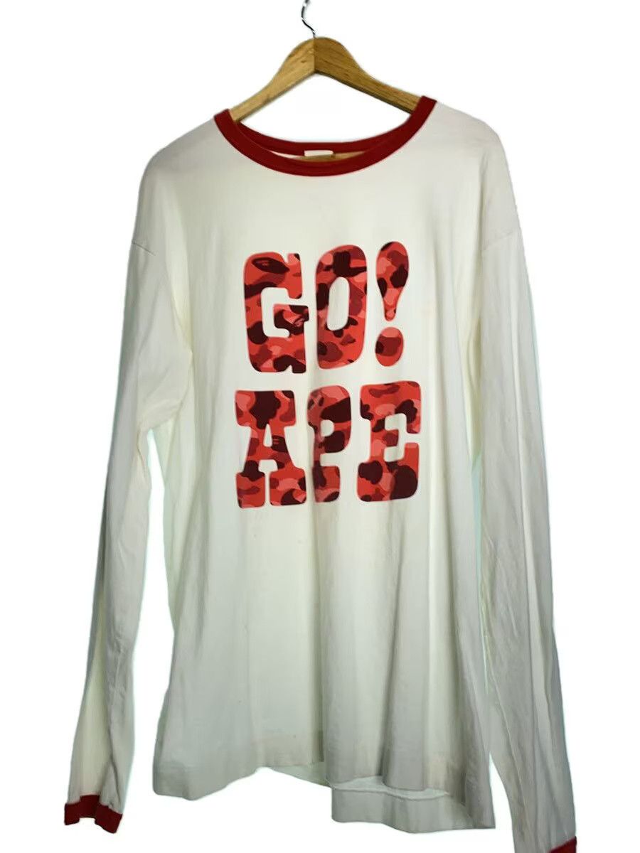 Bape BAPE 90s Ura-Hara Ringer Ctn LS Tee White Size US XL / EU 56 / 4 - 1 Thumbnail