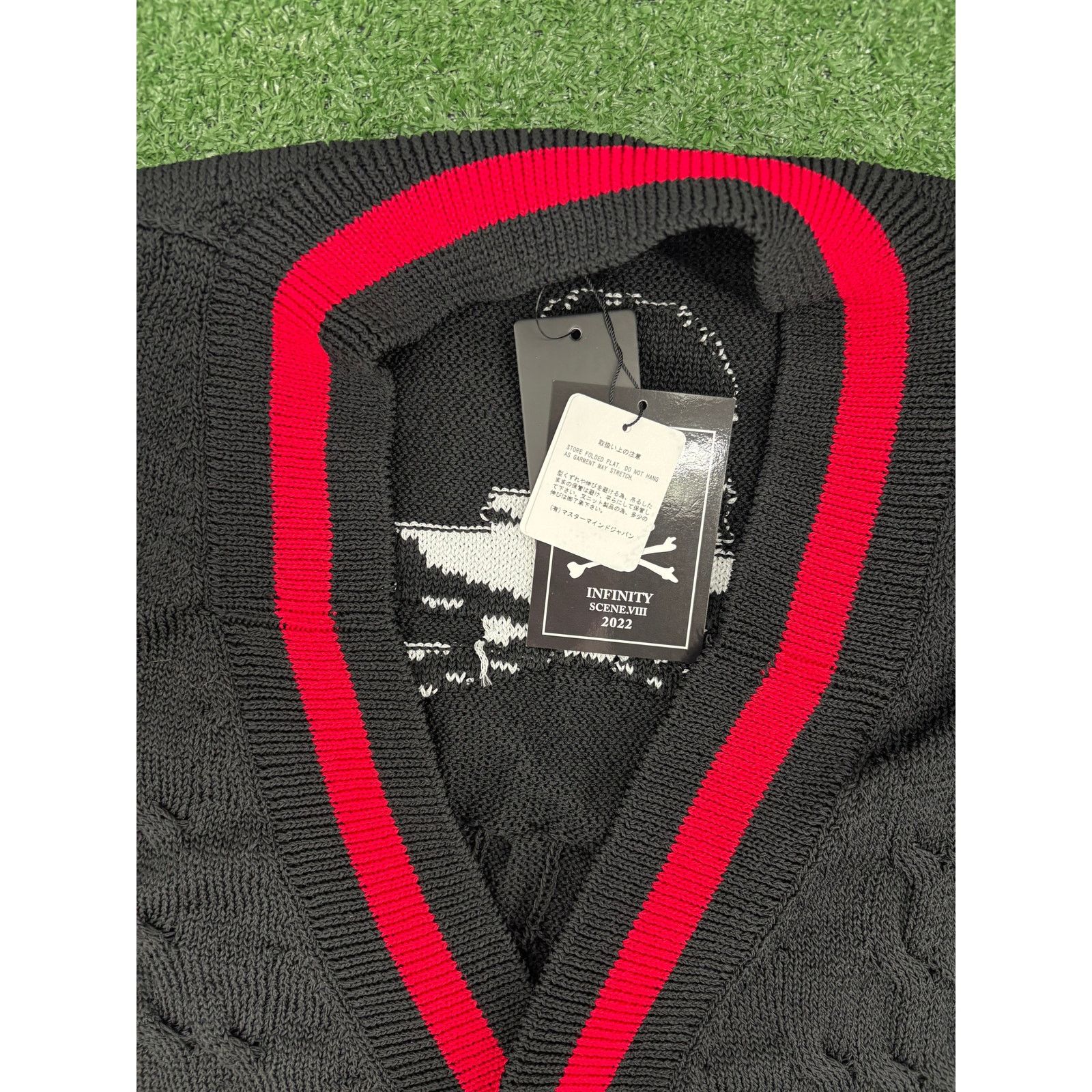 Mastermind Japan Mastermind World Knitted Black Tennis Cardigan Size Large Size US L / EU 52-54 / 3 - 7 Thumbnail