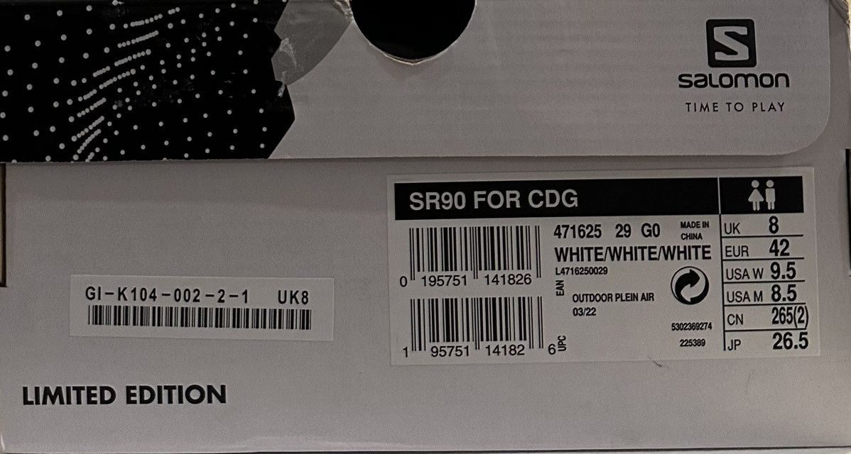 Comme des Garcons × Salomon Salomon x CDG Homme Plus SR90 Size US 8.5 / EU 41-42 - 7 Thumbnail
