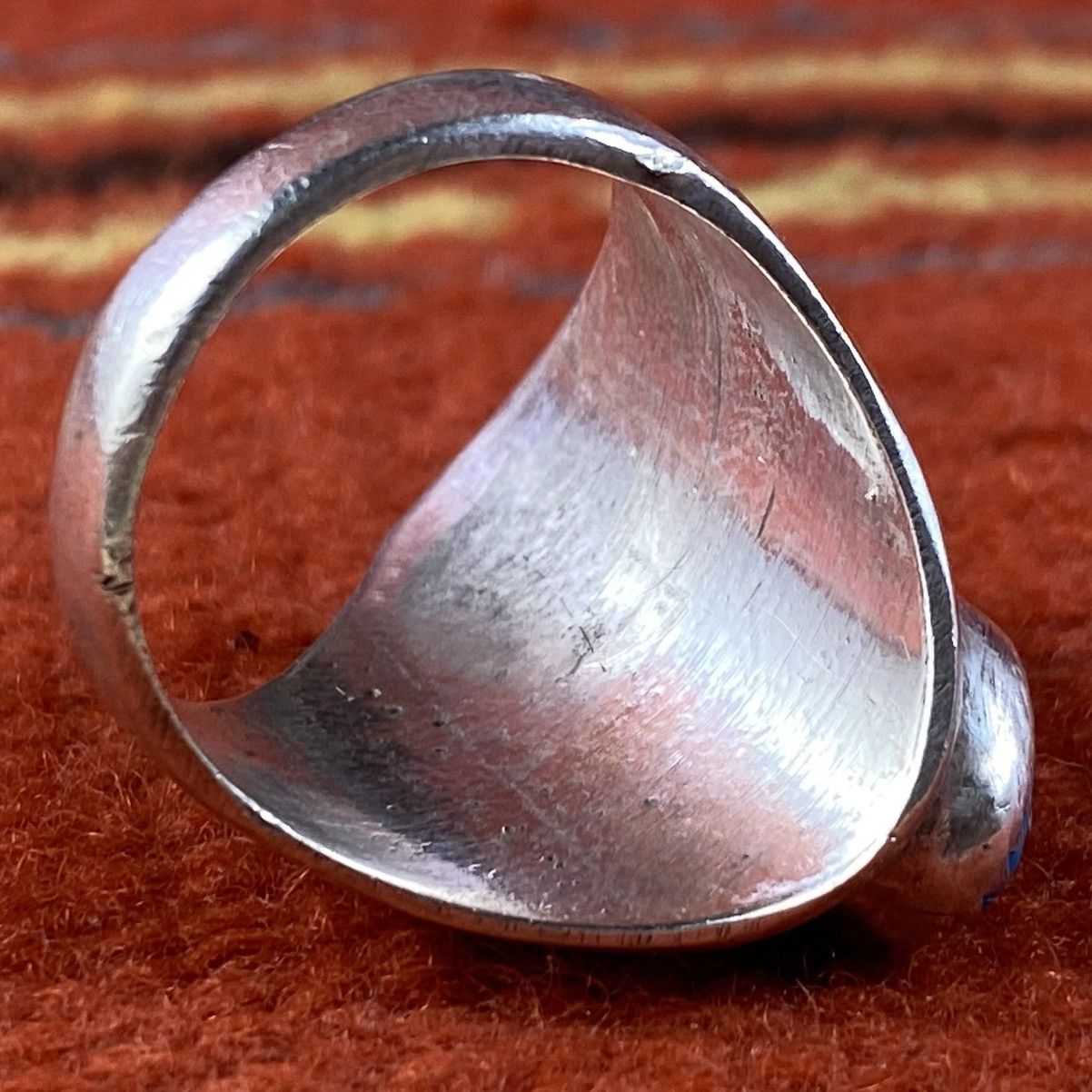 Kapital × Vintage Vtg Navajo Sterling Turquoise Cabochon Chunky Signet Ring Size ONE SIZE - 5 Thumbnail