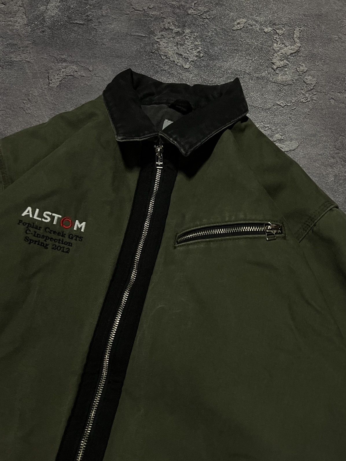Carhartt Vintage 90s Carhartt Olive Detroit Jacket Streetwear Faded Size US L / EU 52-54 / 3 - 5 Thumbnail