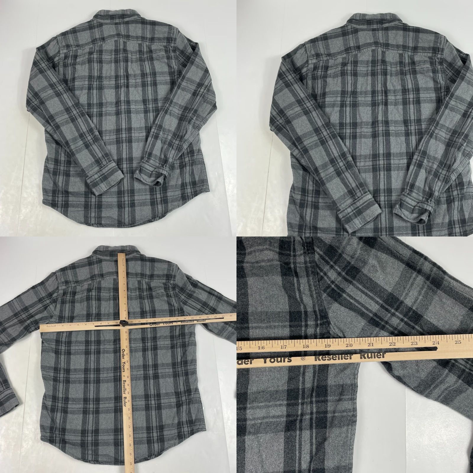 Abercrombie & Fitch VINTAGE Abercrombie & Fitch Shirt Mens Medium Gray Flannel Long Sleeve Button Down Hiking Size US M / EU 48-50 / 2 - 8 Thumbnail