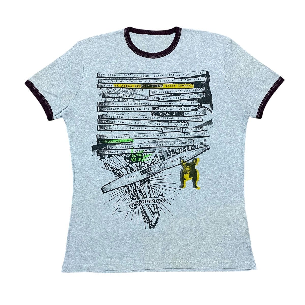 Dsquared2 Rare‼️🔥Distress Dsquared2 Ringer T-Shirt Size M / US 6-8 / IT 42-44 - 1 Thumbnail