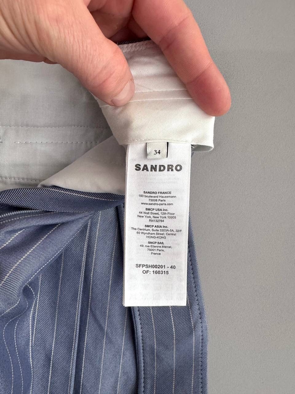 Sandro Sandro Women's Blue Striped High Pleated Shorts, Size 34/XS Size 24" / US 00 / IT 34 - 8 Thumbnail