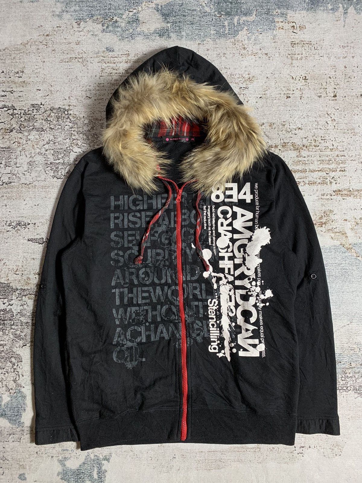トップス corruptkid fur zip foodie M size Designer CorruptKid Fur Zip-Up | Grailed