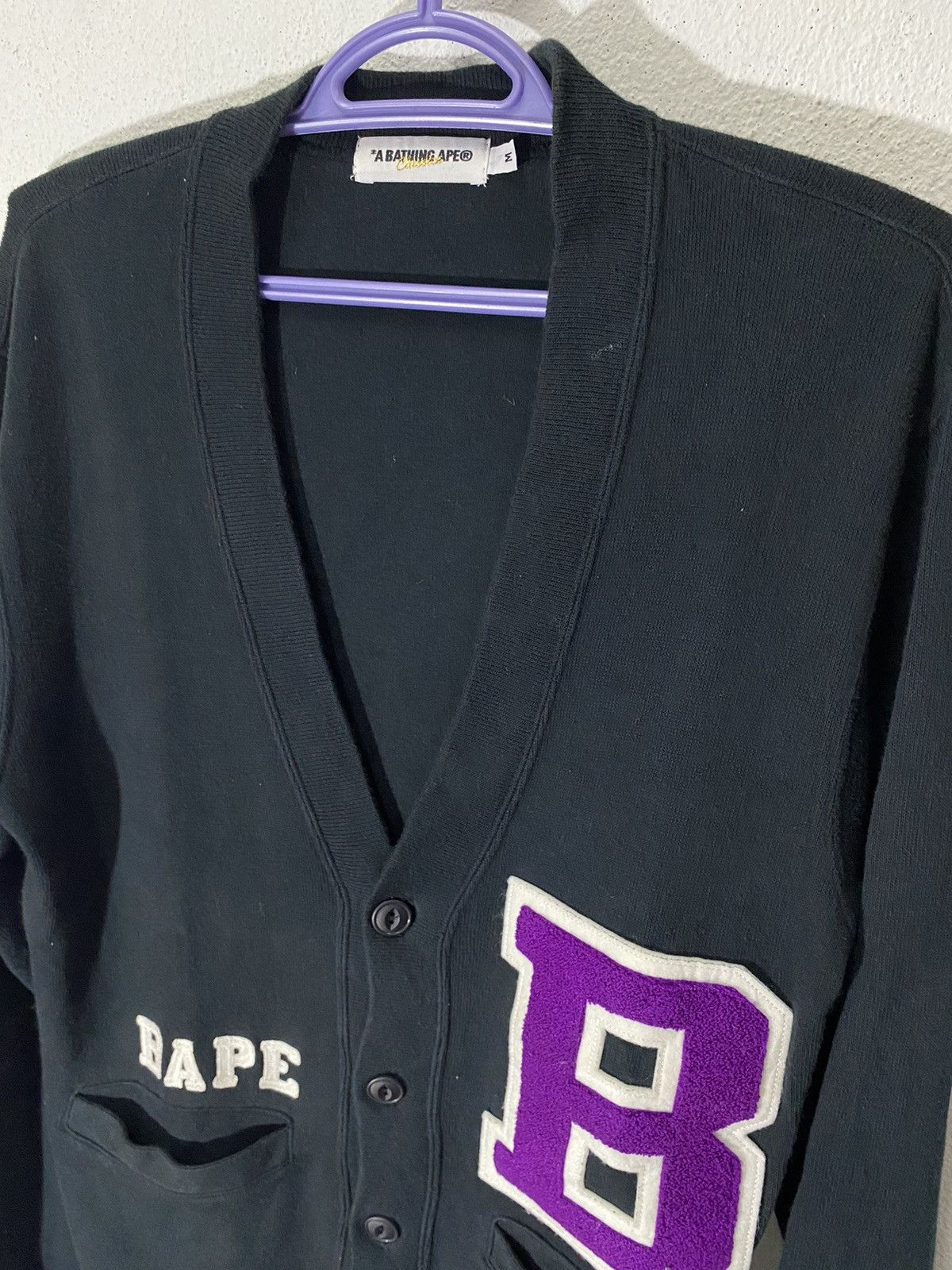 Bape × Nigo Bape Cardigan Spell Out Size US M / EU 48-50 / 2 - 3 Thumbnail