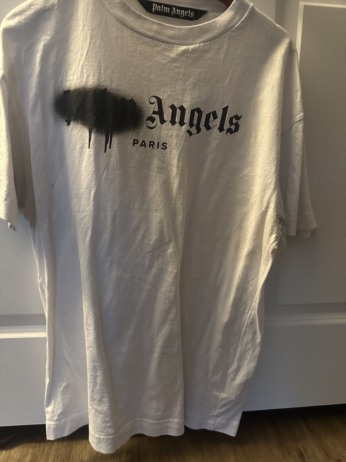 Palm Angels Palm Angels Paris Sprayed Logo T-Shirt Size US L / EU 52-54 / 3 - 1 Thumbnail