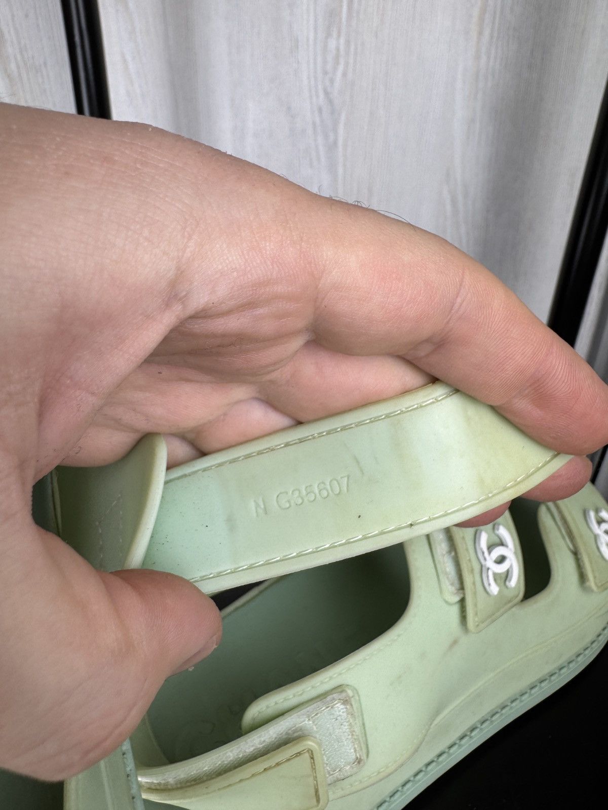 Chanel Chanel "Dad" Sandals Green Premium Size US 7 / IT 37 - 18 Thumbnail