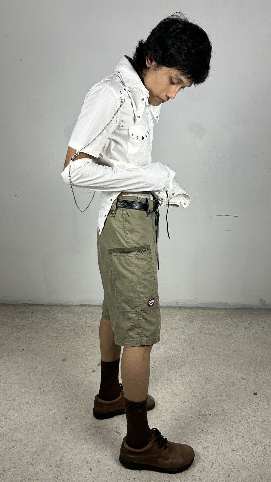 Hysteric Glamour × Japanese Brand × Vintage 1990s Hysteric Glamour - Military Shorts Size US 28 / EU 44 - 3 Thumbnail