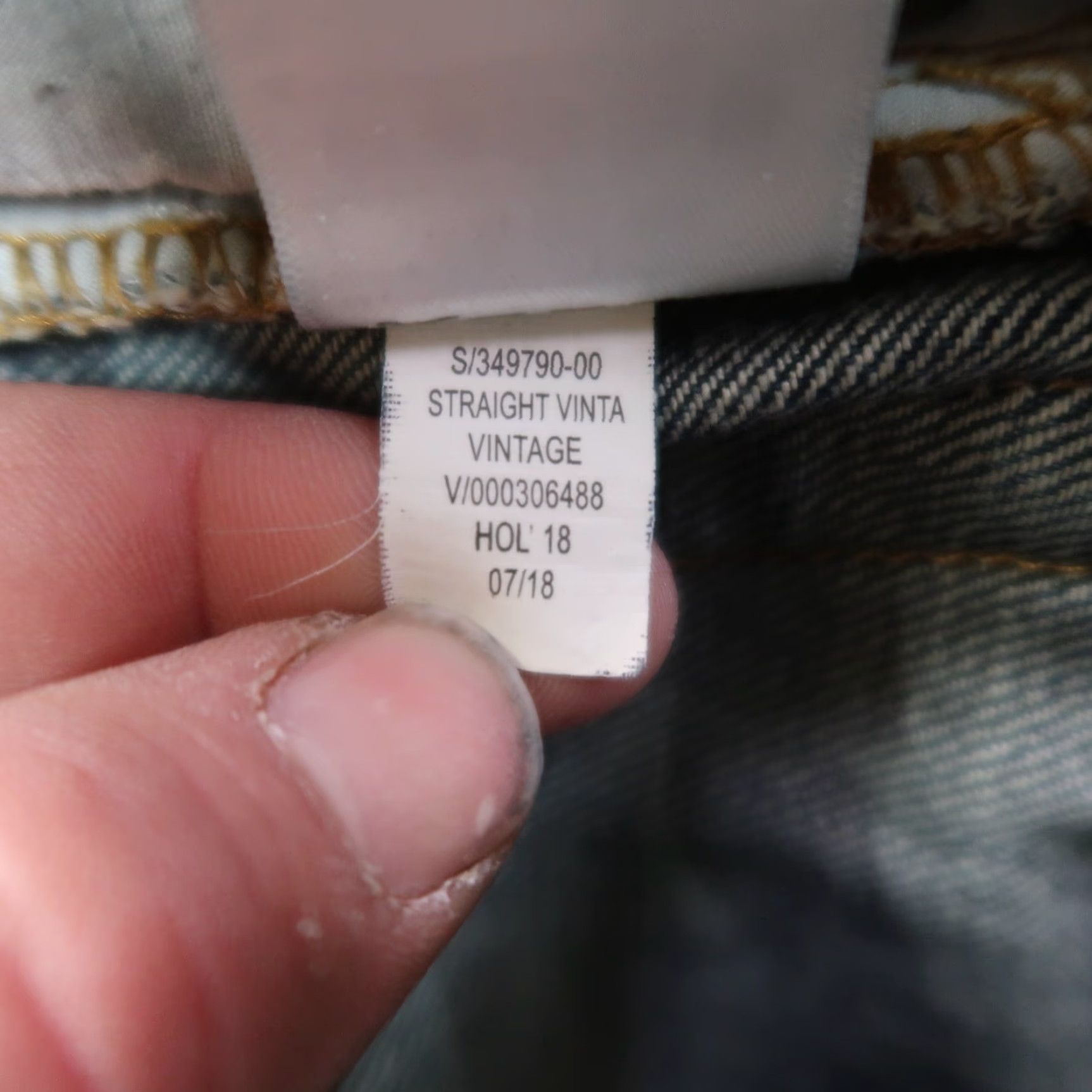 Gap Gap 1969 Jeans Men’s 34x32 Straight Denim Blue Regular Rise 5-Pocket Button Closure Vintage No Size US 34 / EU 50 - 5 Thumbnail