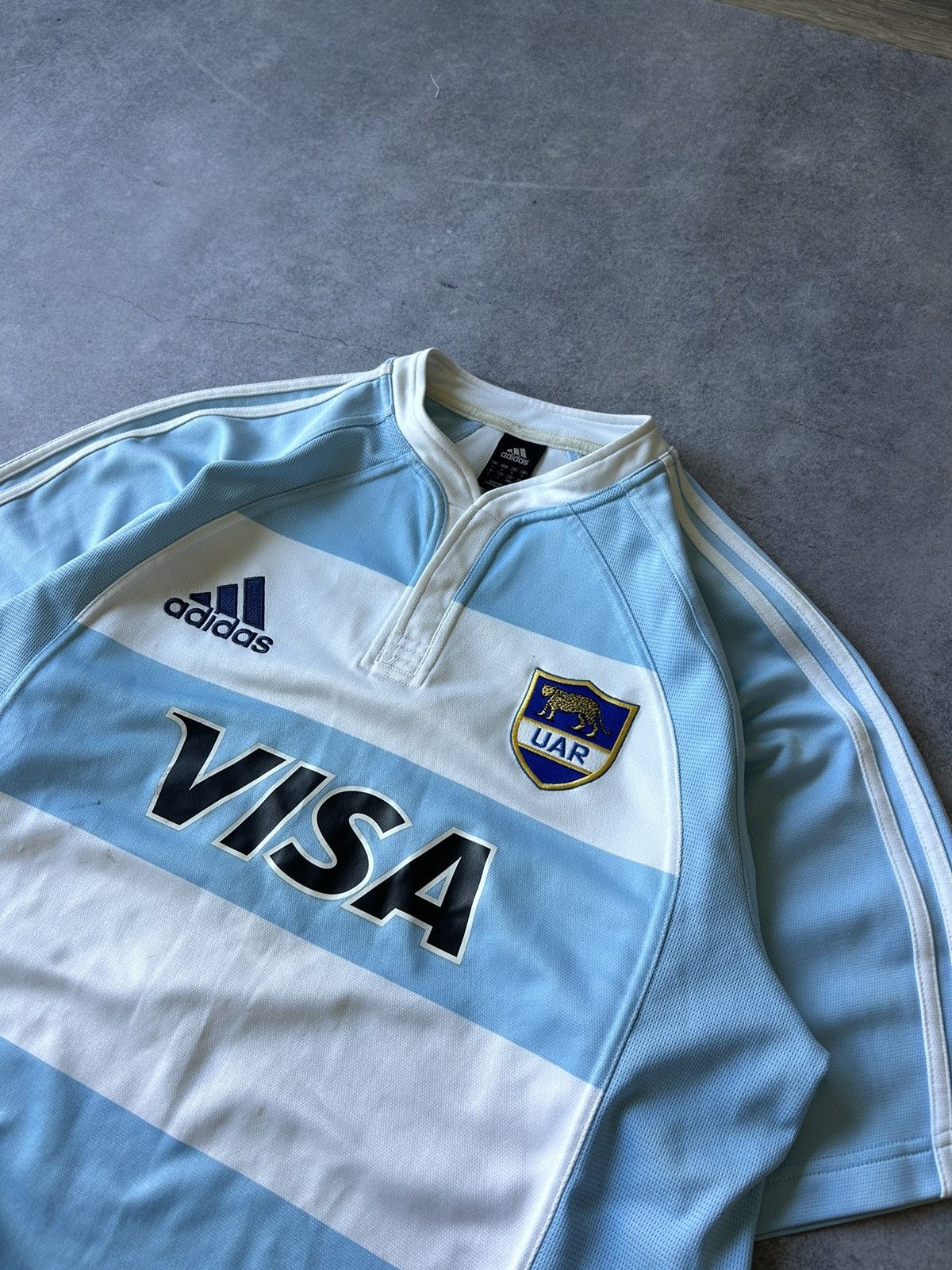 Vintage Vintage Adidas UAR visa rare big logo jersey Size US L / EU 52-54 / 3 - 2 Thumbnail