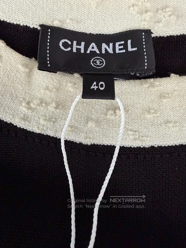 Chanel Chanel High-end handicraft workshop black and white-edged Size S / US 4 / IT 40 - 4 Thumbnail