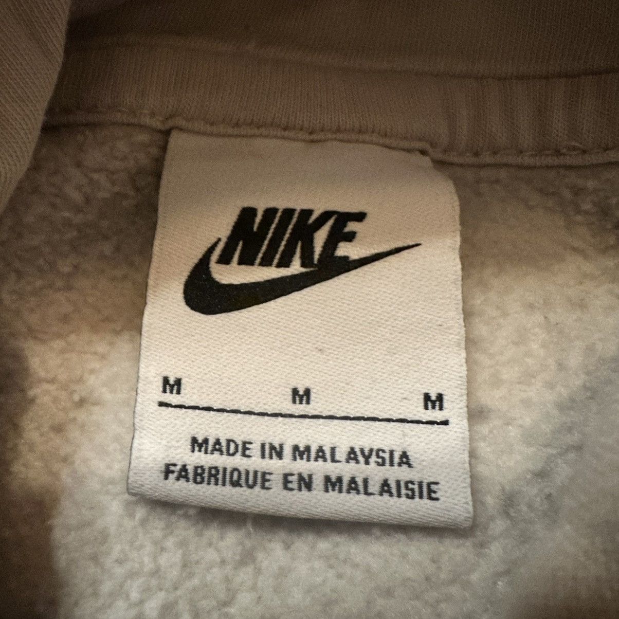 Nike Cream Nike Center Swoosh Sweatshirt Hoodie Size M Size US M / EU 48-50 / 2 - 5 Thumbnail