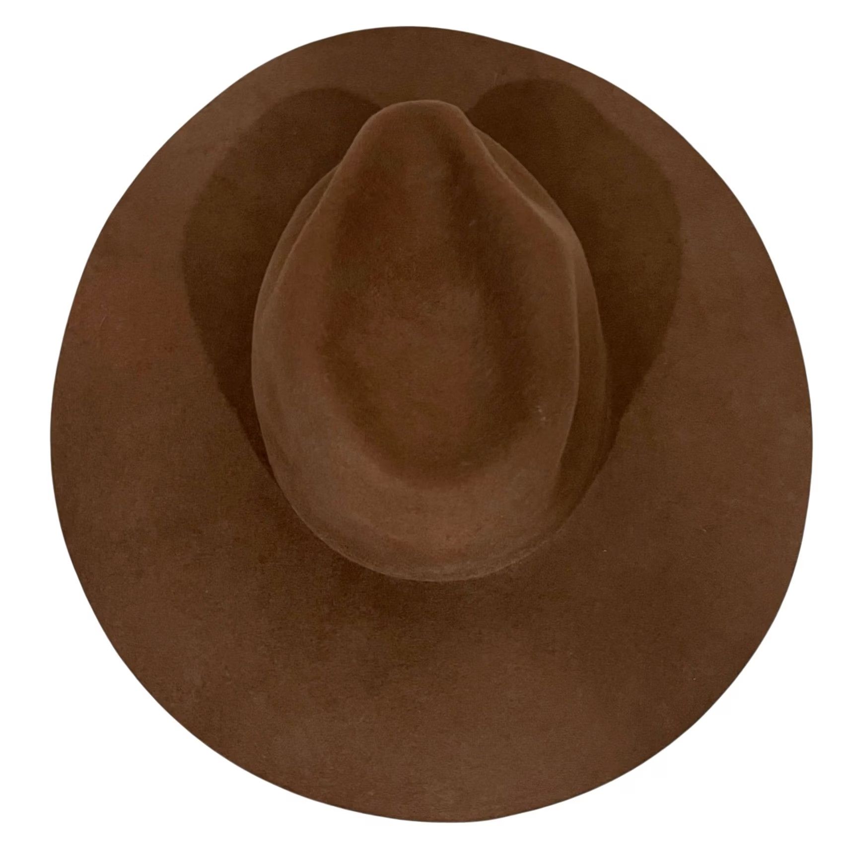 Vintage Kittenish Josie Wool Wide Brim Hat Brown Fedora Women One Size Brown Wool Solid 22" circumference Womens Size ONE SIZE - 6 Thumbnail
