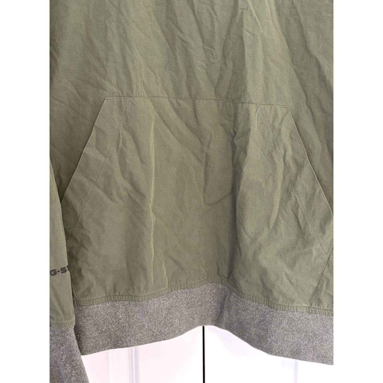Vintage VINTAGE? No. Mens G-Star RAW Hoodie Knit Pullover Hooded Green Large Logo Regular Size US L / EU 52-54 / 3 - 4 Thumbnail
