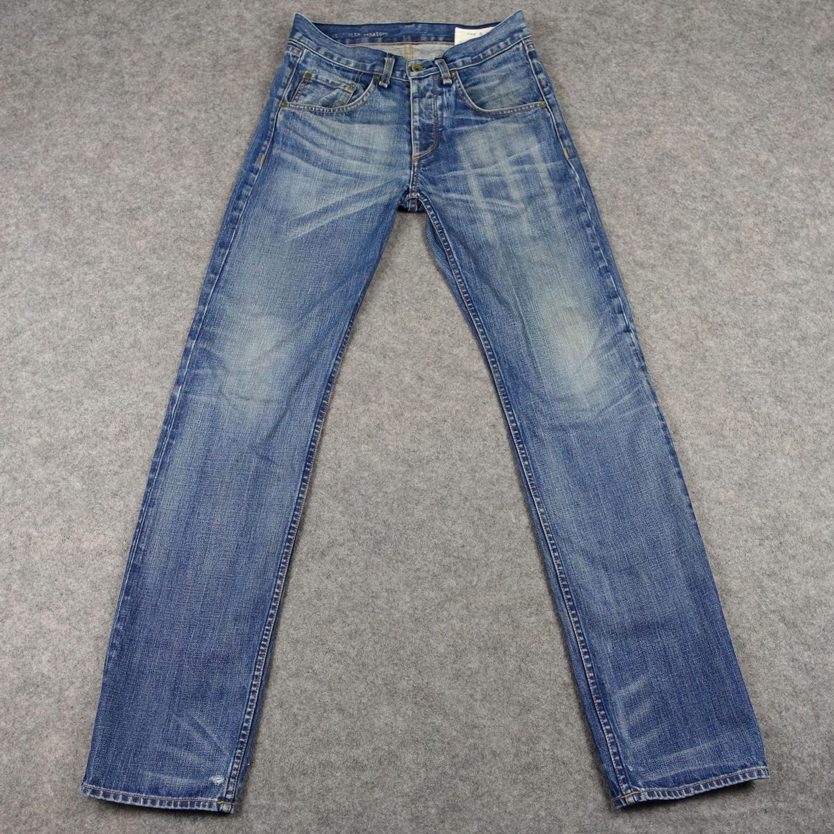Rag & Bone rag & bone RB 15X Jeans Slim Straight Mens 28x33 Blue Medium Wash Distressed Vintage-Inspired Pockets 5-Pocket Denim Cotton M1551K165 Size US 28 / EU 44 - 2 Thumbnail