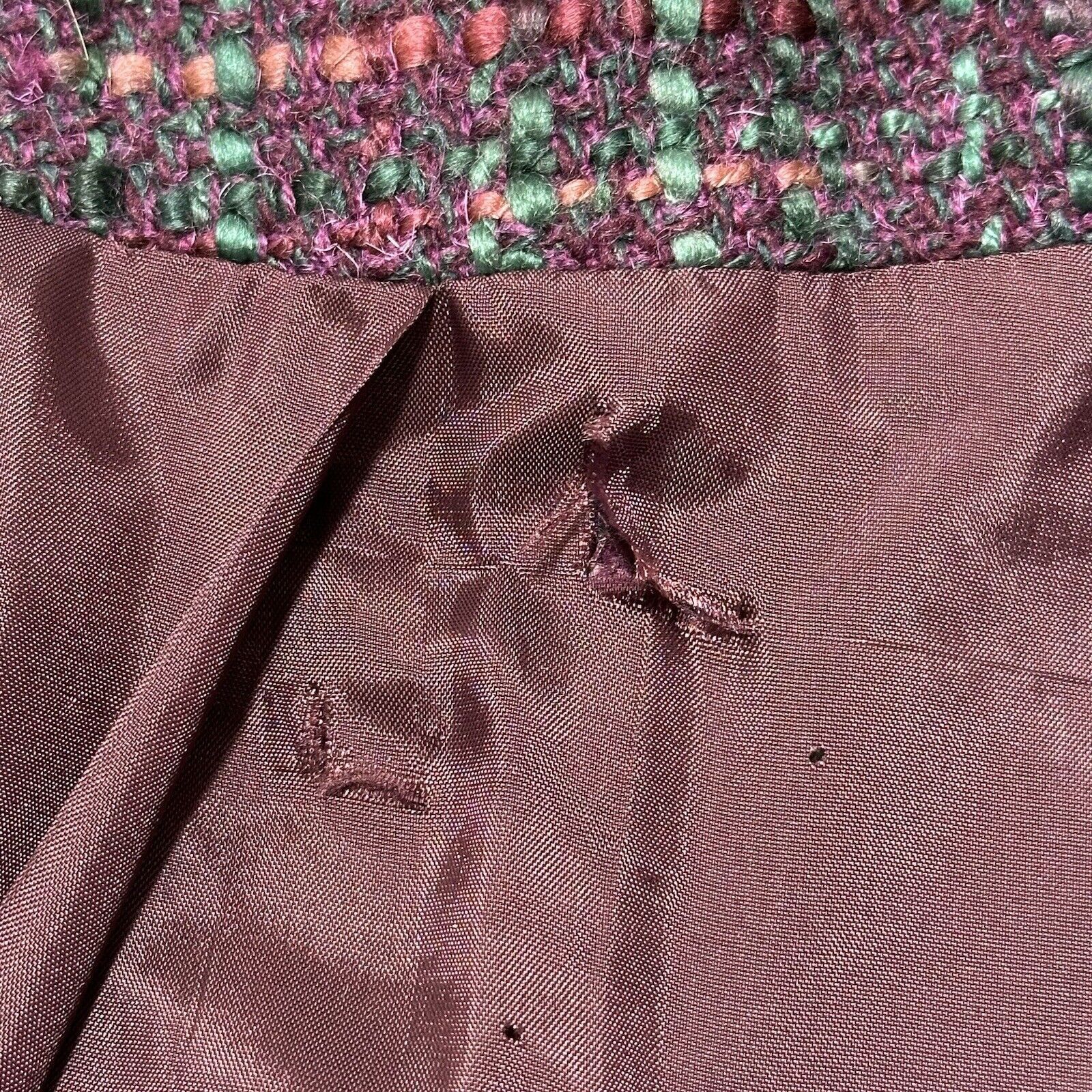 Other Kate Hill 6 Wool Blazer Purple Wooden Button Front Flower Size M / US 6-8 / IT 42-44 - 5 Thumbnail