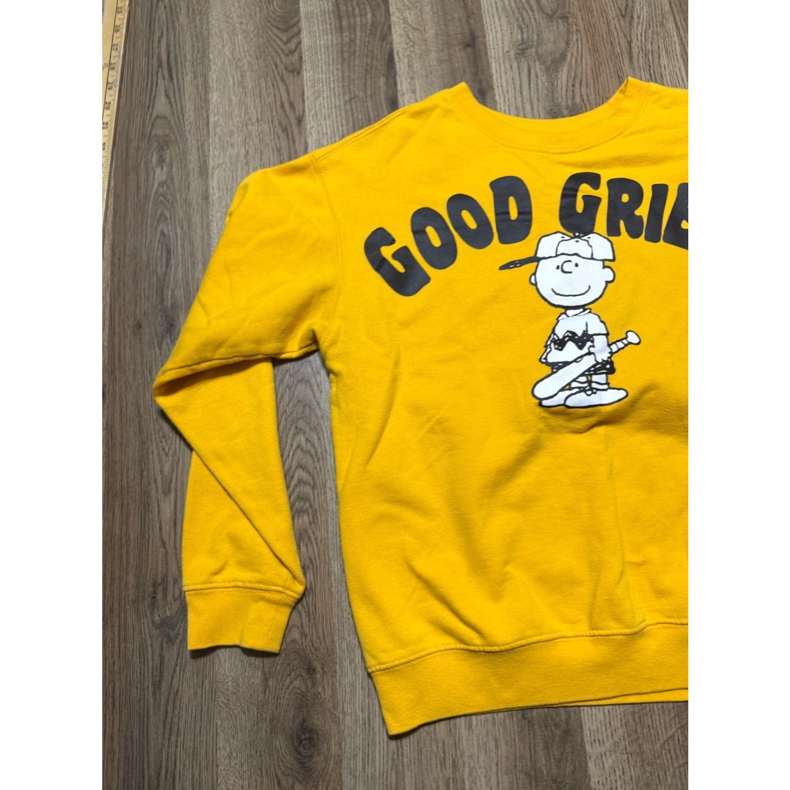 Peanuts VINTAGE Peanuts Sweater Womens Medium Yellow Black White Crewneck Pullover Size M / US 6-8 / IT 42-44 - 3 Thumbnail