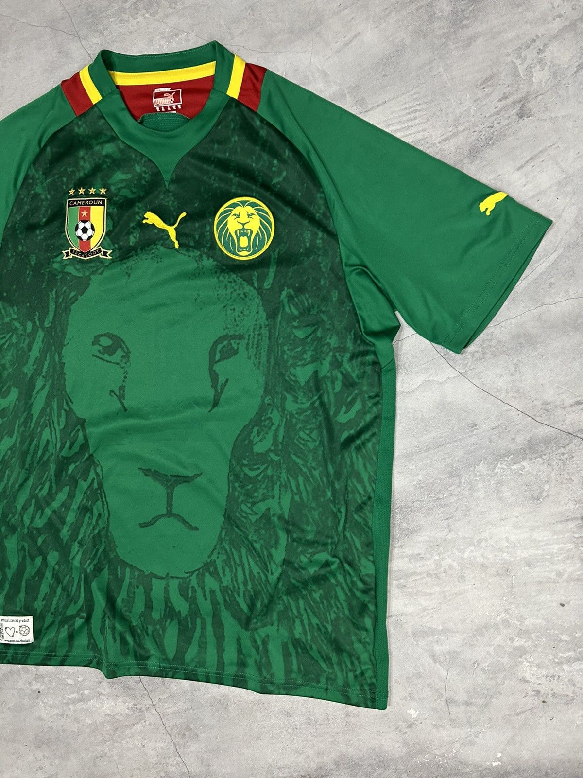 Puma Cameroon 2012-2013 Home Football Shirt Soccer Jersey Puma Size US XL / EU 56 / 4 - 2 Thumbnail
