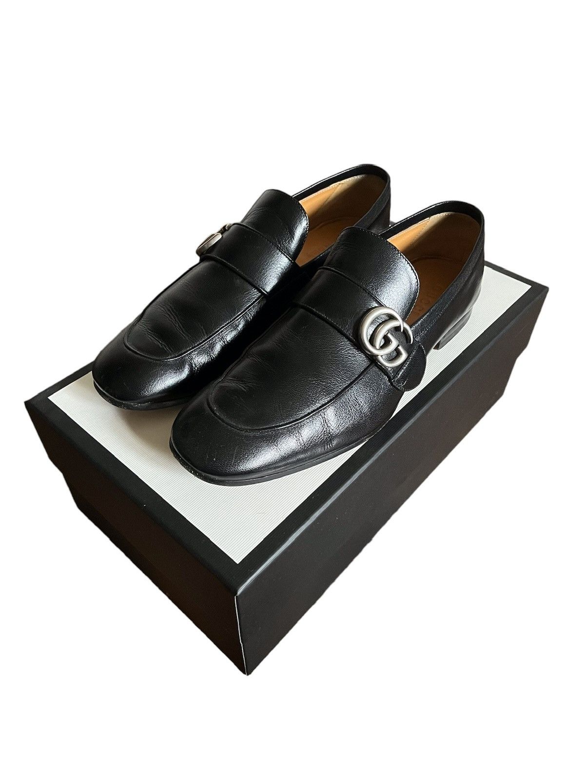 Gucci Gucci GG Leather Loafers Size US 7 / EU 40 - 1 Thumbnail