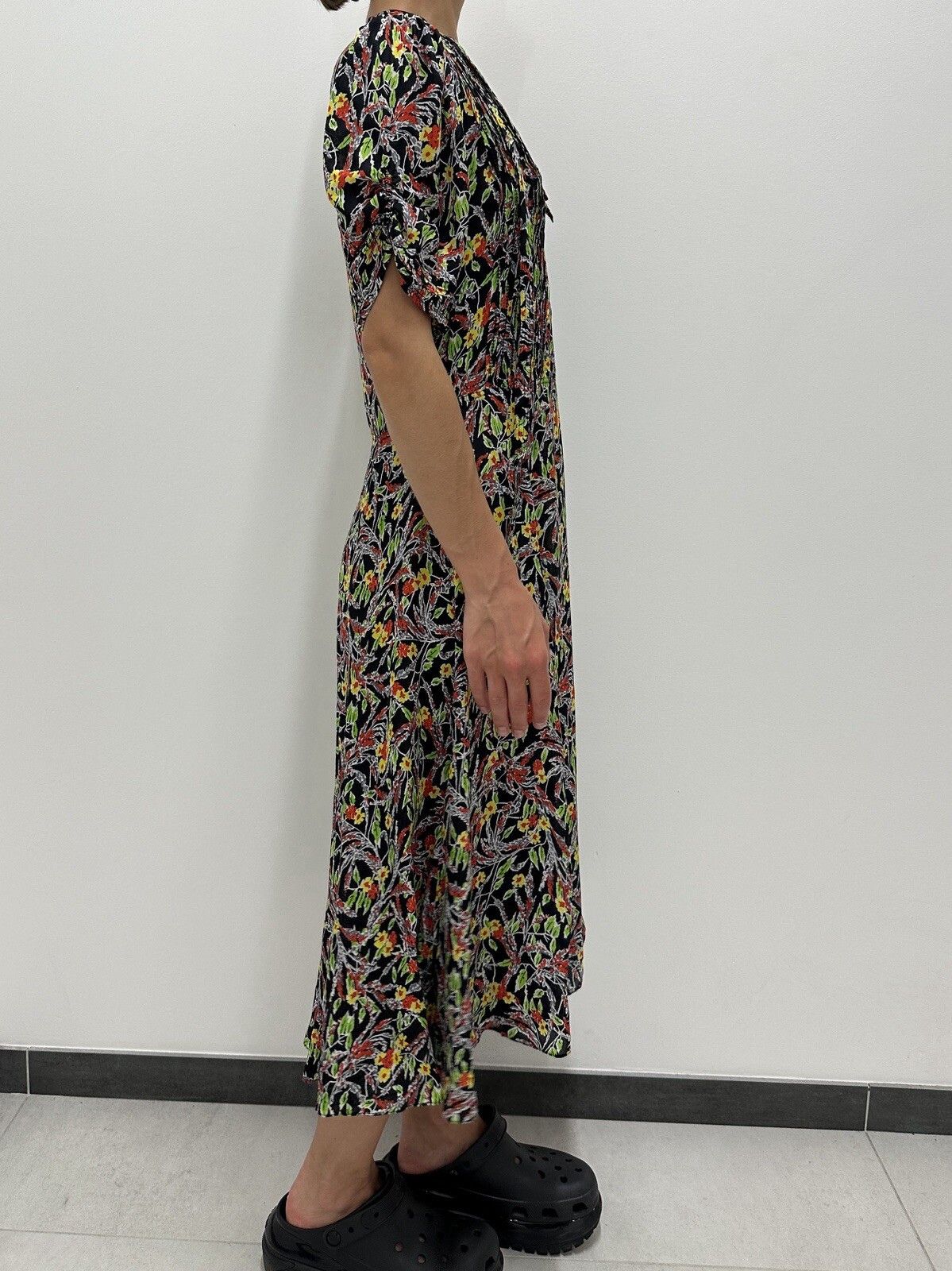 Polo Ralph Lauren Polo Ralph Lauren Silk Viscose Floral Print Dress V-neck Size M / US 6-8 / IT 42-44 - 6 Thumbnail
