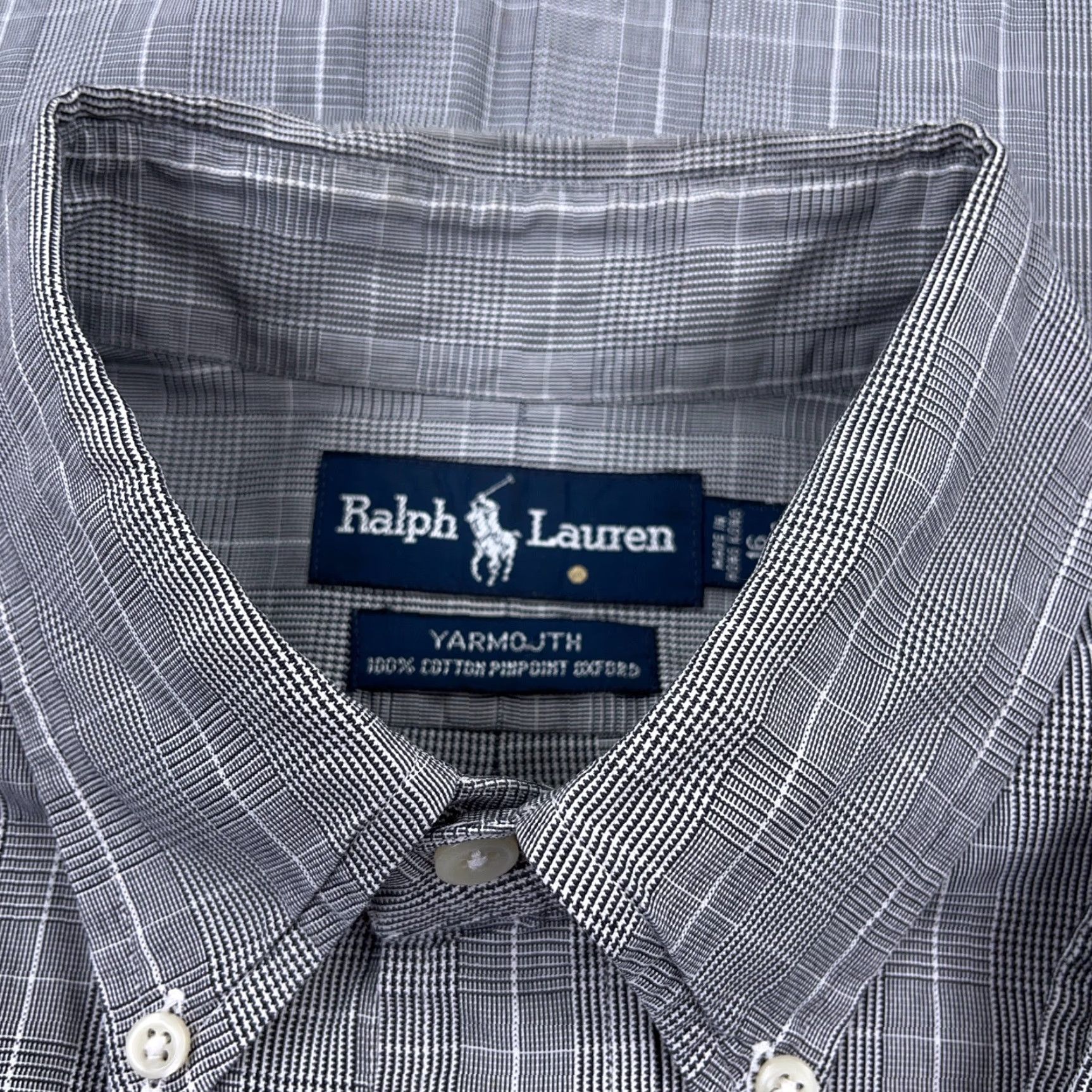 Polo Ralph Lauren Polo Ralph Lauren Shirt Men 16 32 Black Button Up Yarmouth Houndstooth Plaid Pinpoint Size US L / EU 52-54 / 3 - 5 Thumbnail