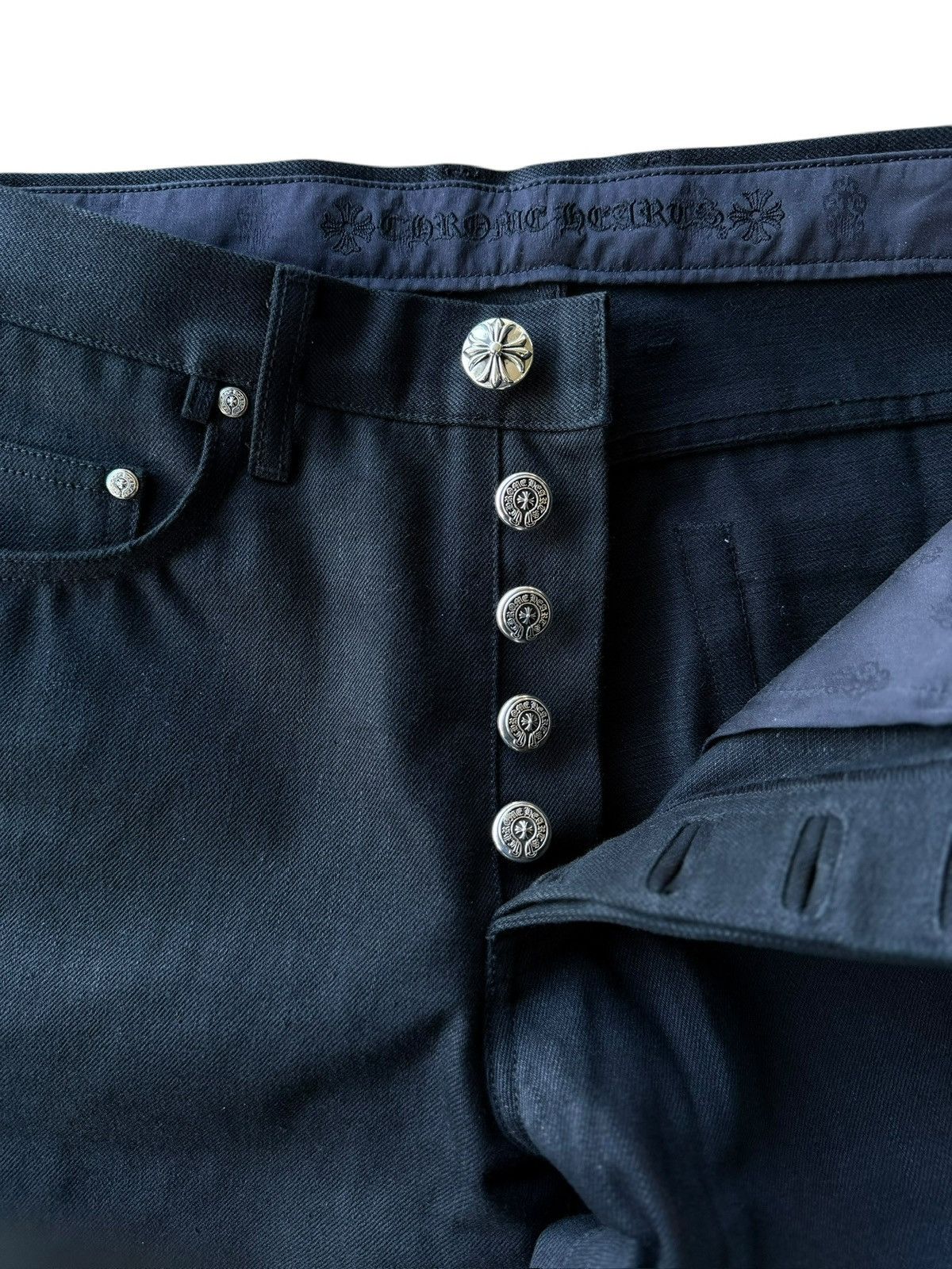 Chrome Hearts Chrome Hearts Fleur Knee Denim 30 Size US 30 / EU 46 - 13 Thumbnail