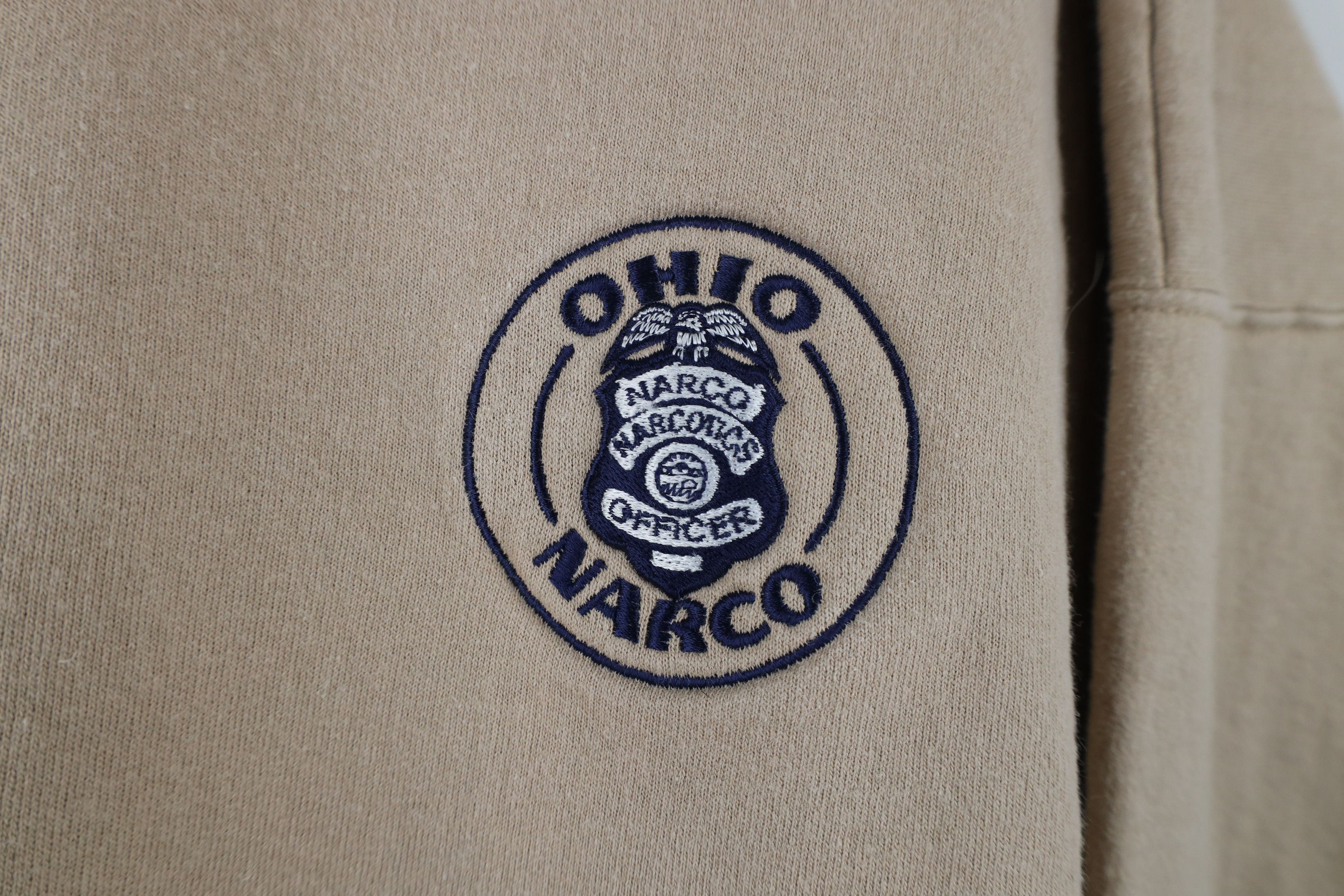 Vintage Vintage 90s Ohio Narco Officer Crewneck Sweatshirt Beige Size US XL / EU 56 / 4 - 4 Thumbnail
