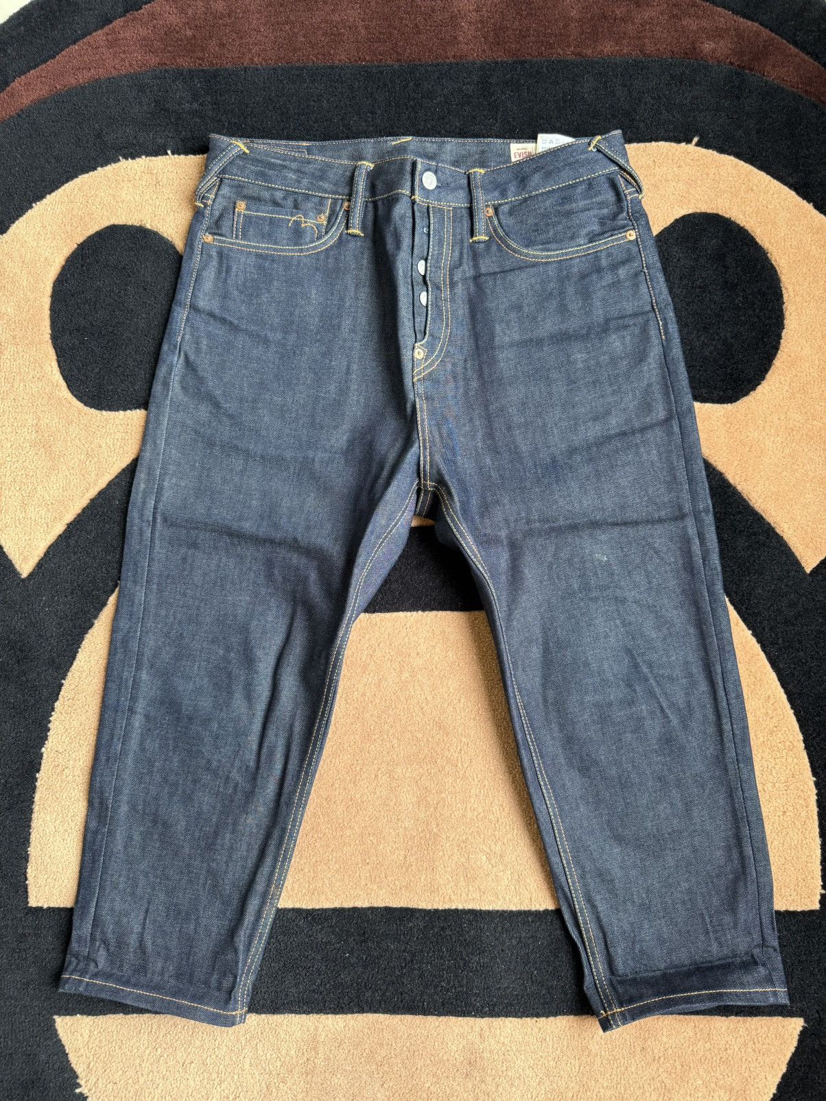 Evisu evisu white daicock style denim cropped pants size：32 Size US 32 / EU 48 - 2 Thumbnail