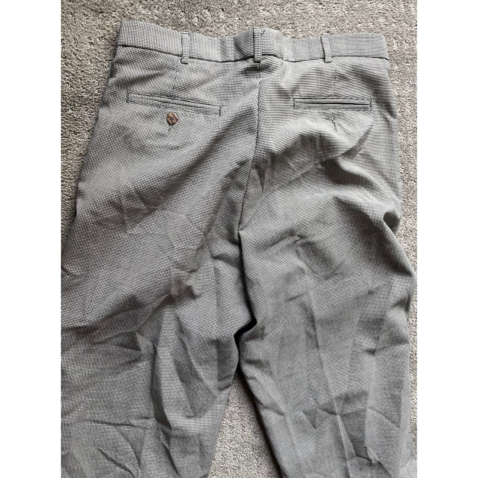 Perry Ellis VINTAGE Perry Ellis Dress Pants Mens 34/32 Gray Straight Leg Flat Front 34 Size Polyester Pants Size 24" / US 00 / IT 34 - 4 Thumbnail