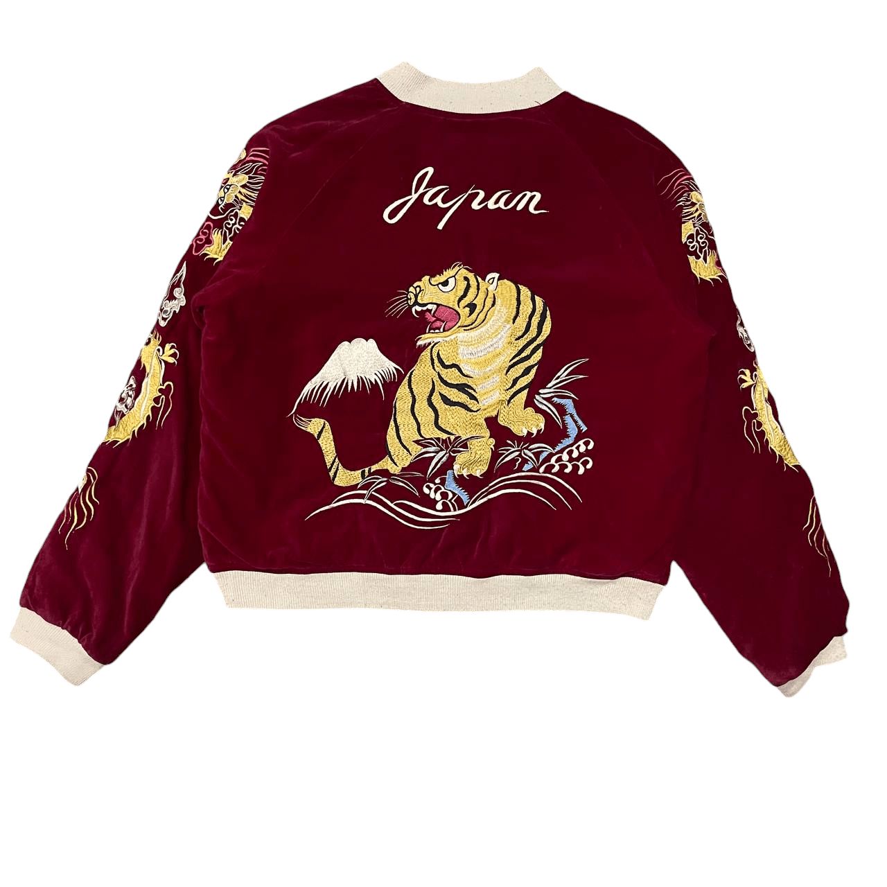 Tailor Toyo Vintage 80's Sukajan Tiger Velvet Embroidery Souvenir Jacket Size US M / EU 48-50 / 2 - 8 Thumbnail