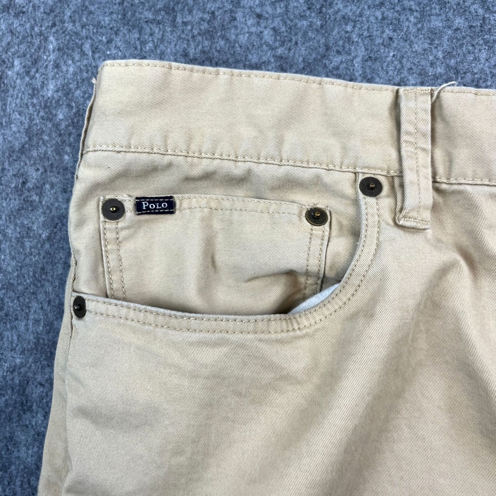 Polo Ralph Lauren Polo Ralph Lauren Mens Chino Trousers Pants Slim Fit 38 Beige Stretch 5-Pocket Design Logo Preppy, Trousers, Regular Size 38 Mens Size US M / EU 48-50 / 2 - 7 Thumbnail