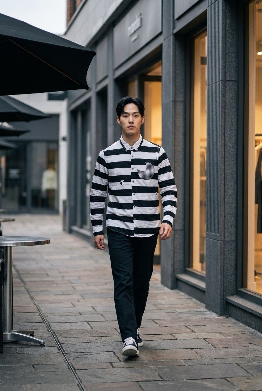 Issey Miyake Fraipbois Issey Miyake long sleeved striped shirts Size US S / EU 44-46 / 1 - 1 Thumbnail