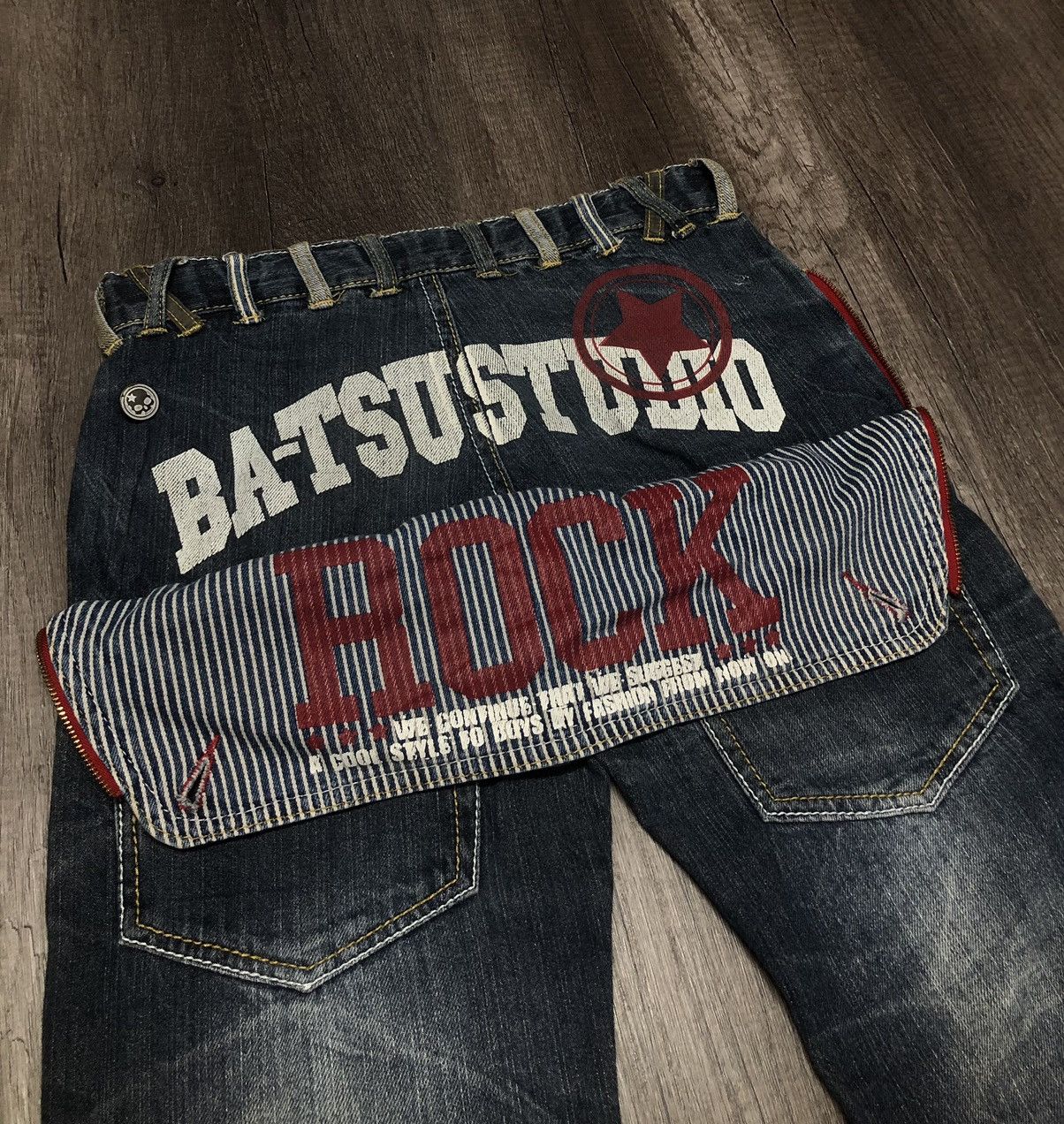 Hysteric Glamour × Japanese Brand BA-TSU STUDIO ROCK DENIM JEANS JAPANESE BRAND (UNISEX) Size US 29 - 5 Thumbnail