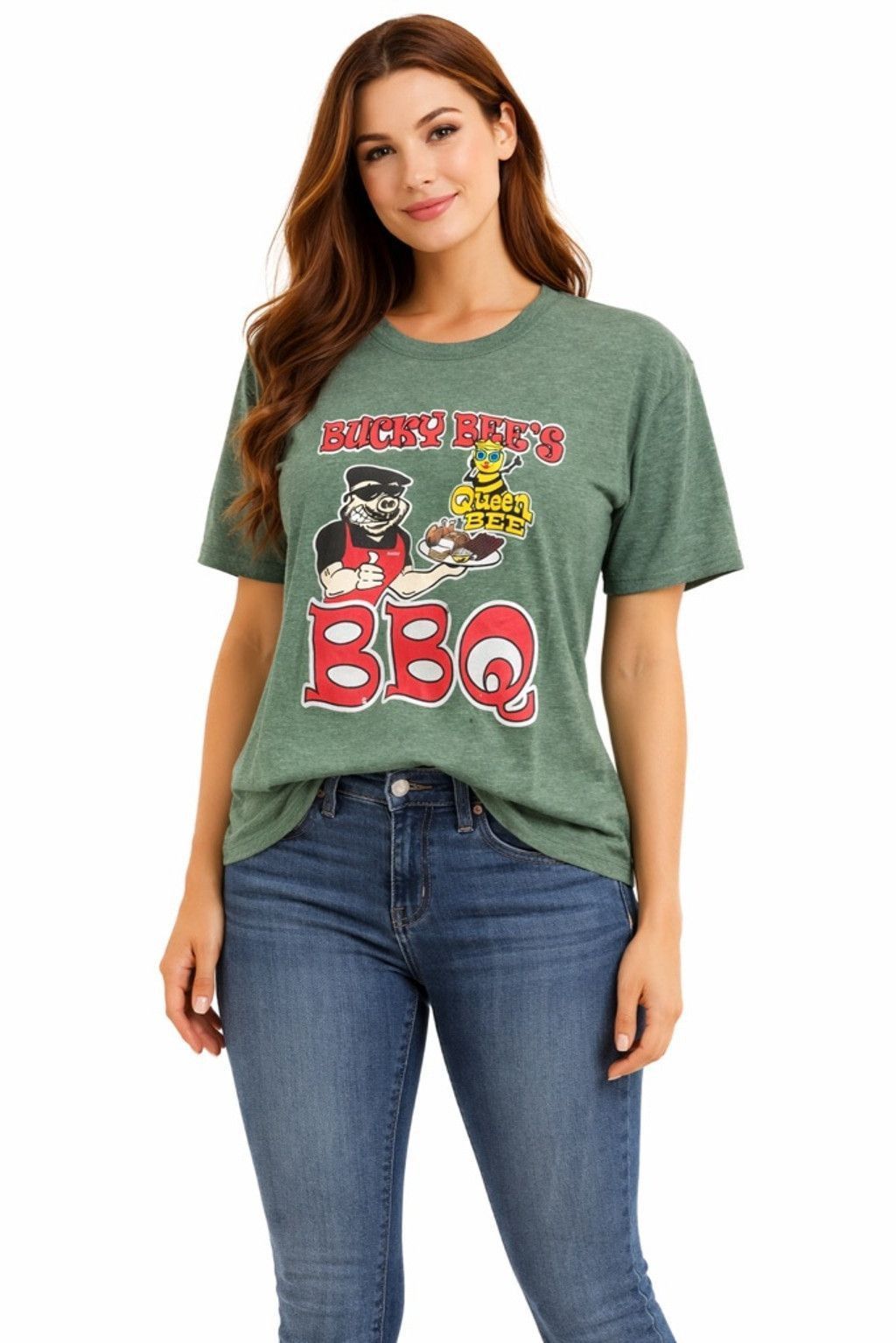 The Unbranded Brand Women's Unbranded Short Sleeve Tee Green L Size L / US 10 / IT 46 - 1 Thumbnail