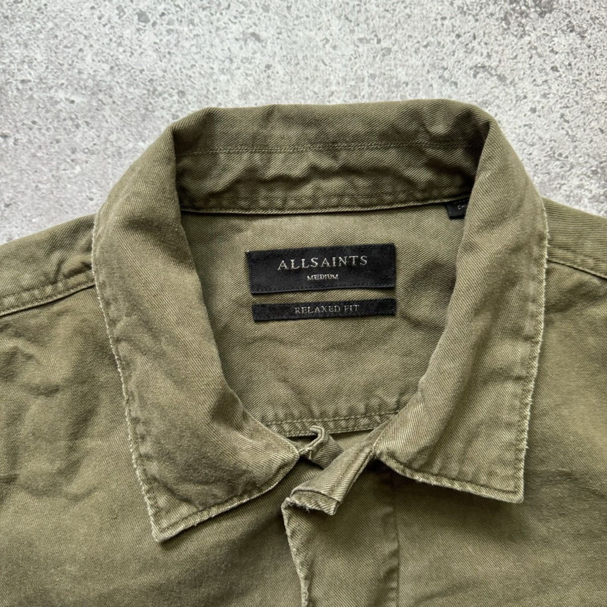 Allsaints All Saints Warrant Long Sleeve Shirt Army Green overshirt Size US M / EU 48-50 / 2 - 5 Thumbnail