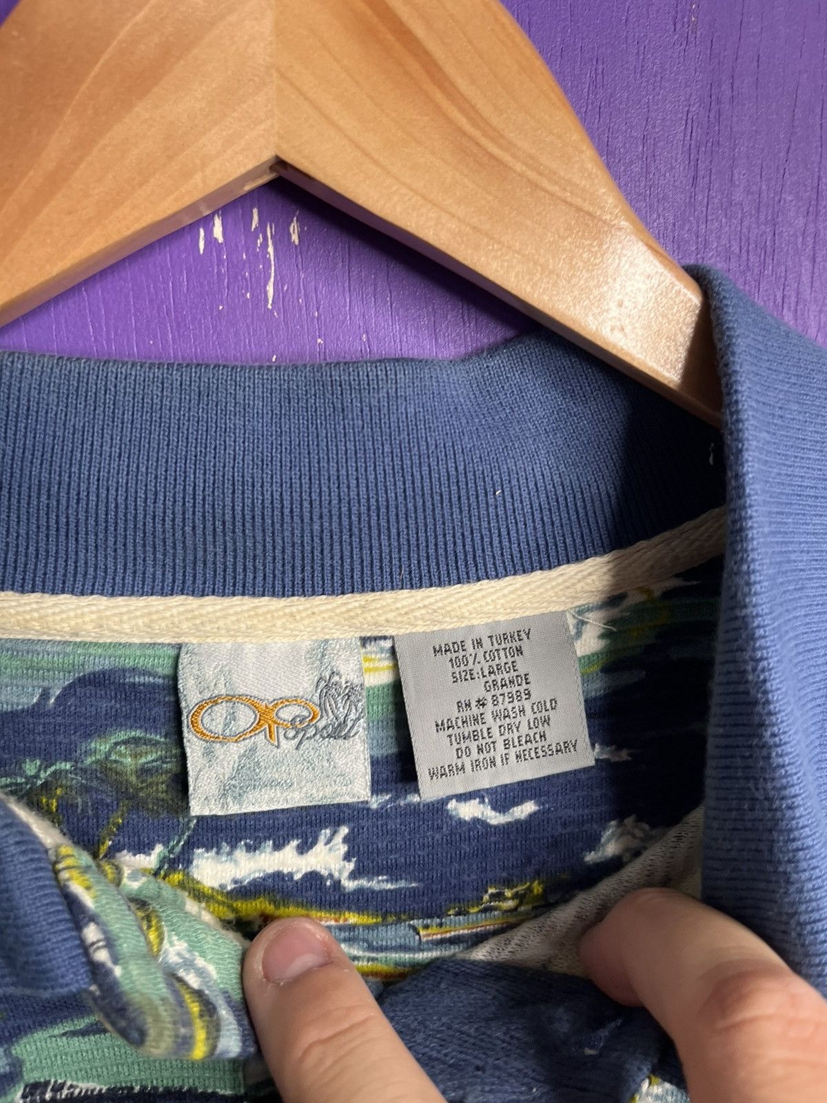 Ocean Pacific × Vintage Vintage 90s Ocean pacific swordfish fishing polo shirt Size US XL / EU 56 / 4 - 4 Thumbnail