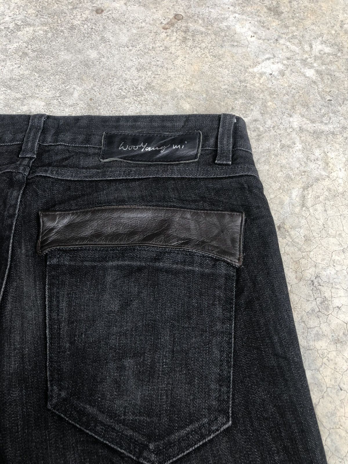 Wooyoungmi Wooyoungmi Leather Pocket Distressed Skinny Jeans Size US 32 / EU 48 - 17 Thumbnail