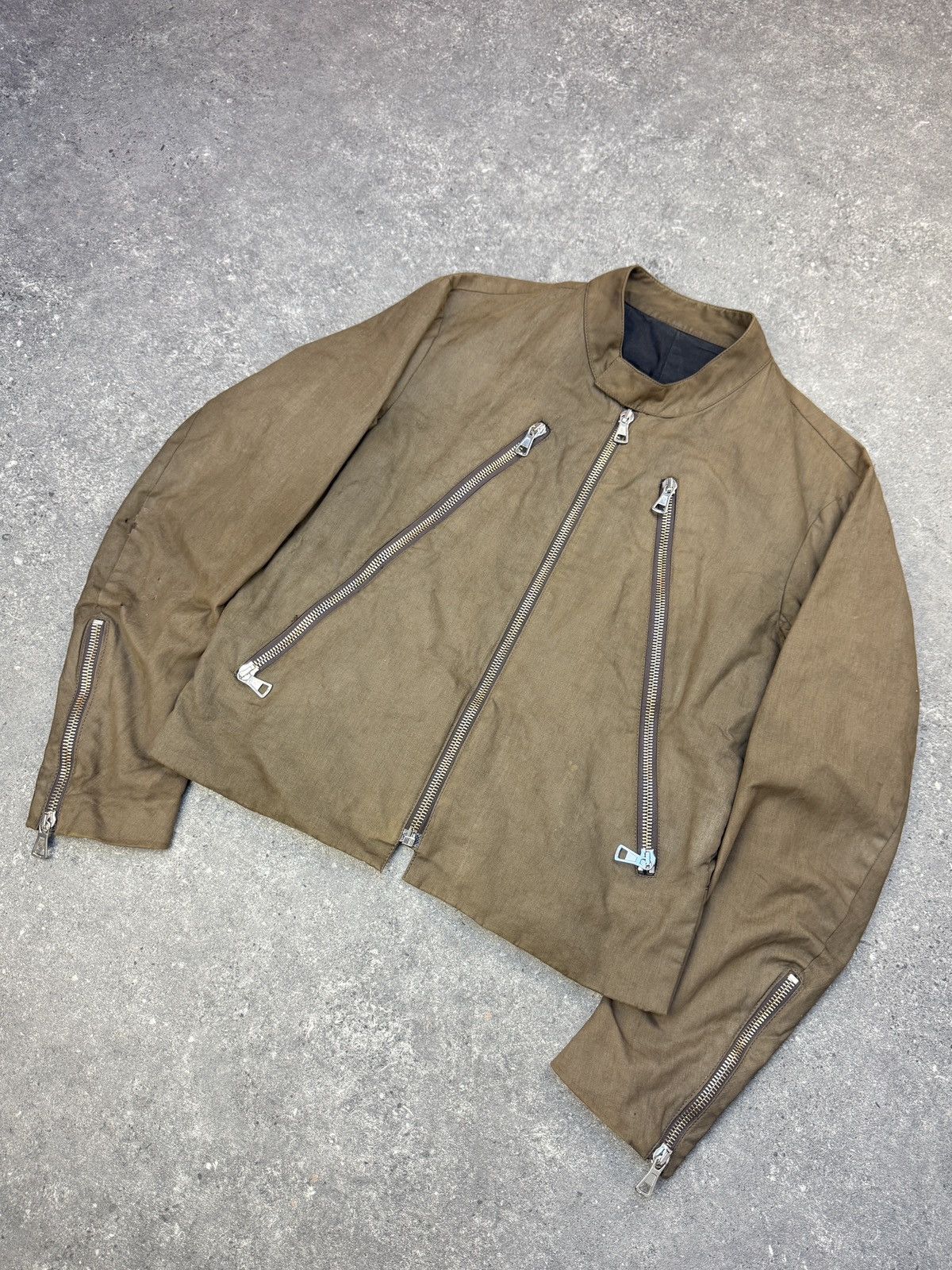 Maison Margiela Maison Martin Margiela SS03 5 Zips Waxed Coton Biker Jacket Size US L / EU 52-54 / 3 - 2 Thumbnail