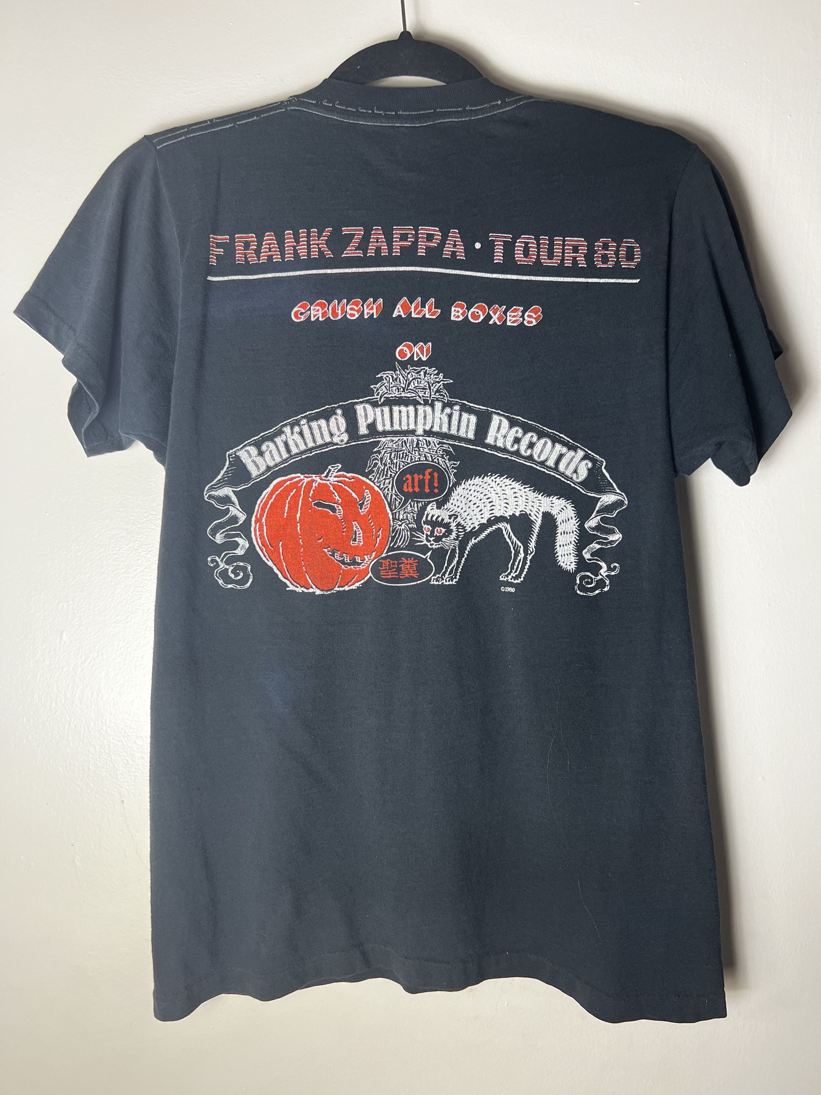 Vintage 1980's Frank Zappa Double Sided Tour T-Shirt