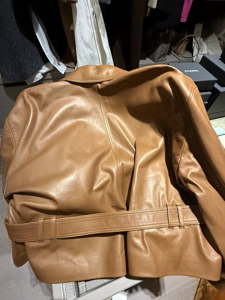 Saint Laurent Paris saint Laurent parisCaramel Brown Leather jacket 2503-Nexta Size XS / US 0-2 / IT 36-38 - 7 Thumbnail