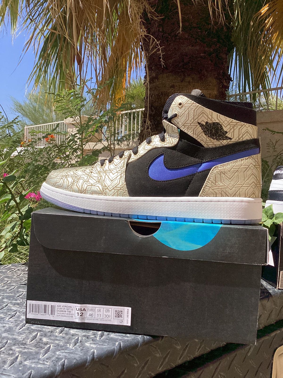 Nike Nike Air Jordan 1 High Zoom Gold Lasr DQ0659-700 Size 12 new Size US 12 / EU 45 - 1 Thumbnail