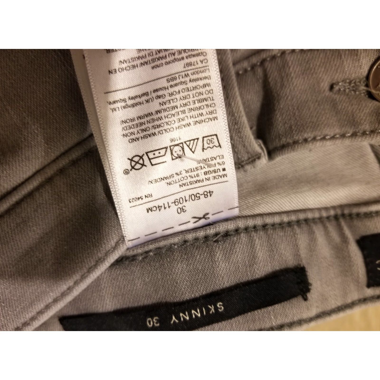 Banana Republic Womens Banana Republic Jeans Skinny 30 Gray Denim Stretch Size 30" / US 8 / IT 44 - 5 Thumbnail