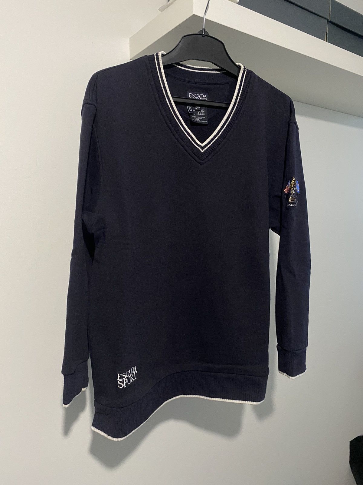 Escada × Escada Sport × Vintage Escada Sport Vintage V-Neck Crewneck M Ryder Cup y2k archive Size US M / EU 48-50 / 2 - 16 Thumbnail