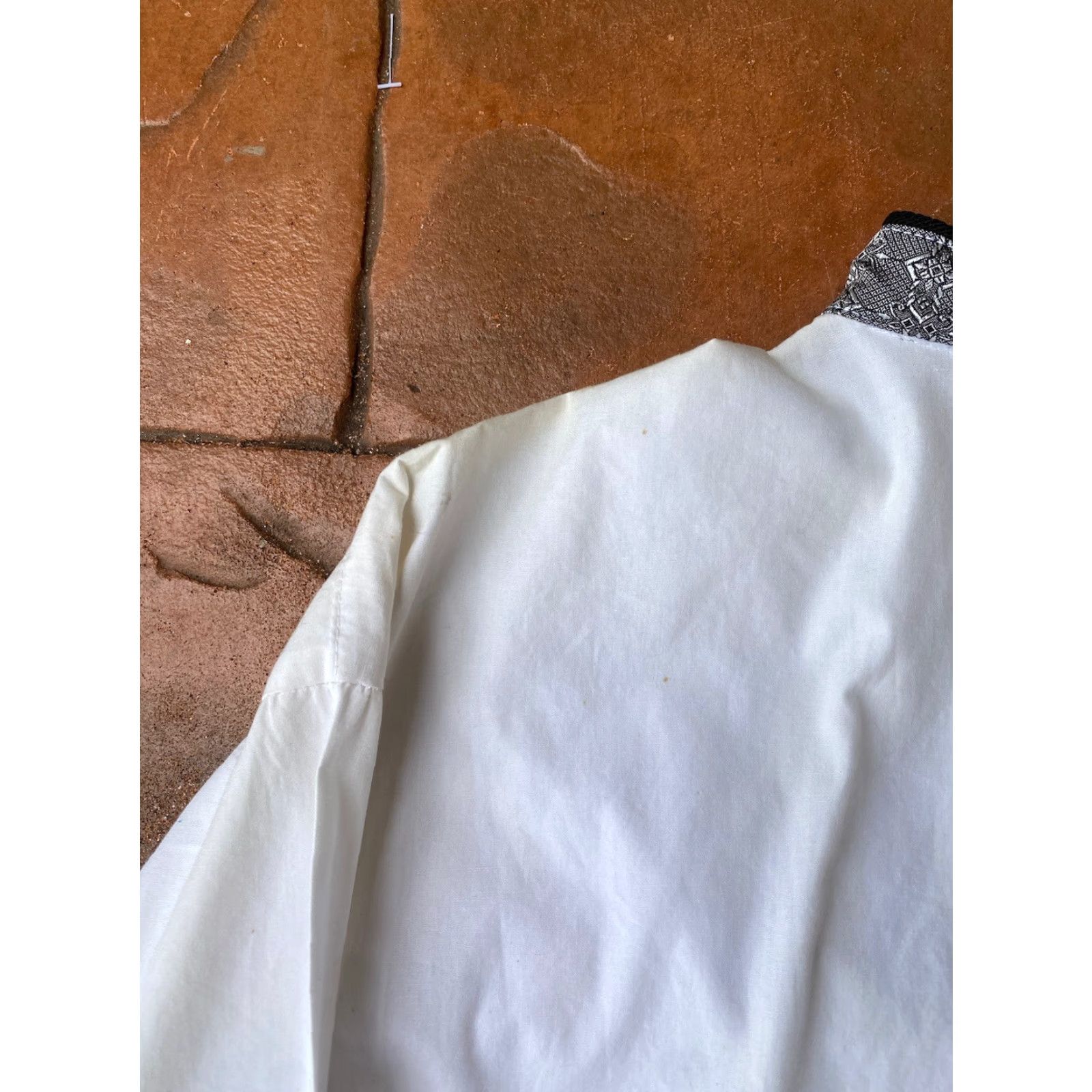 Brooks VINTAGE Brooks & Dunn Western Pearl Button Up Panhandle Slim Shirt LARGE Men's Long Sleeve Button-Down Collar White Cotton Geometric 90s Size US L / EU 52-54 / 3 - 7 Thumbnail
