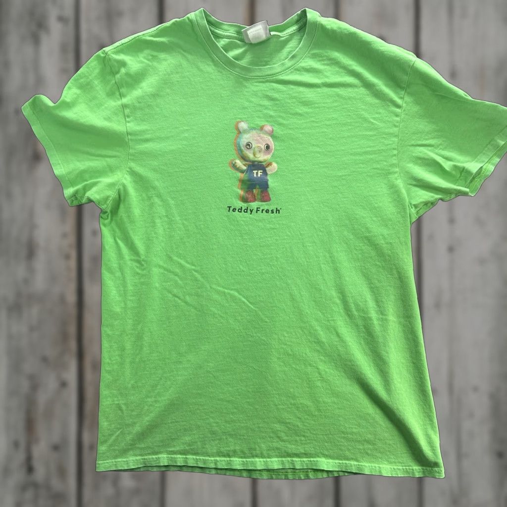 Teddy Fresh VINTAGE Teddy Fresh T-Shirt Mens XL Crewneck Graphic Bear Casual Streetwear Green 90s Size US XL / EU 56 / 4 - 1 Thumbnail