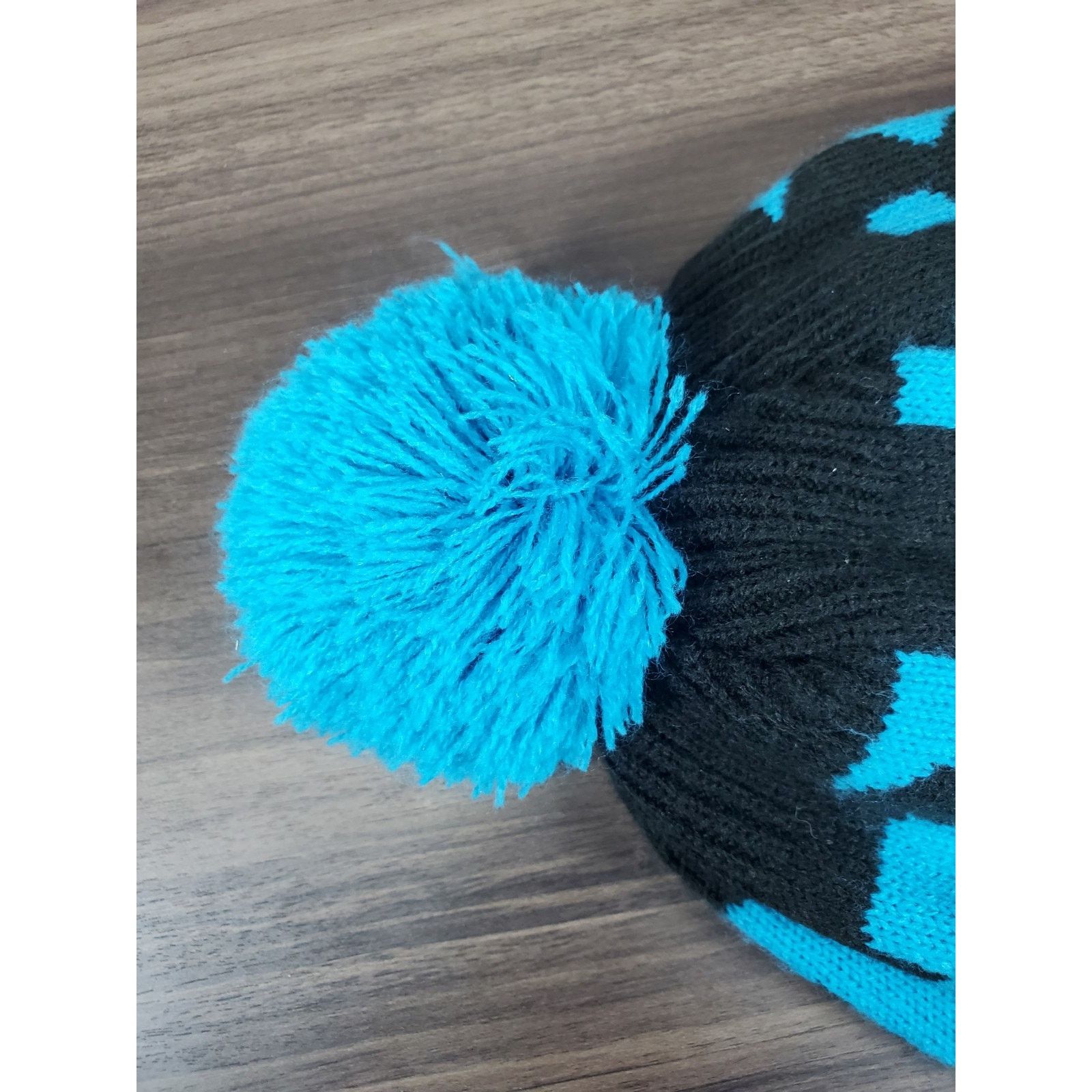 NFL × New Era Carolina Panthers Winter Hat Blue & Black Knit Pom Beanie NC Size ONE SIZE - 5 Thumbnail